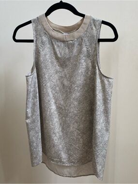 NWOT Athleta Zephyr Reptile Snake Print Stretch tank top Sz S